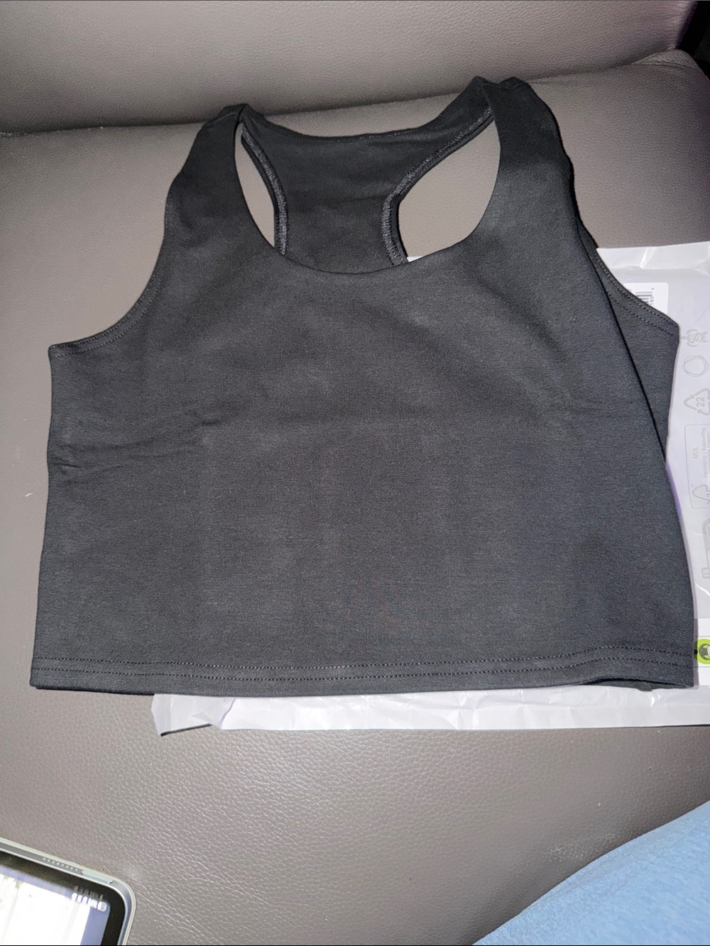 Classic Black Racerback Crop Tank Top